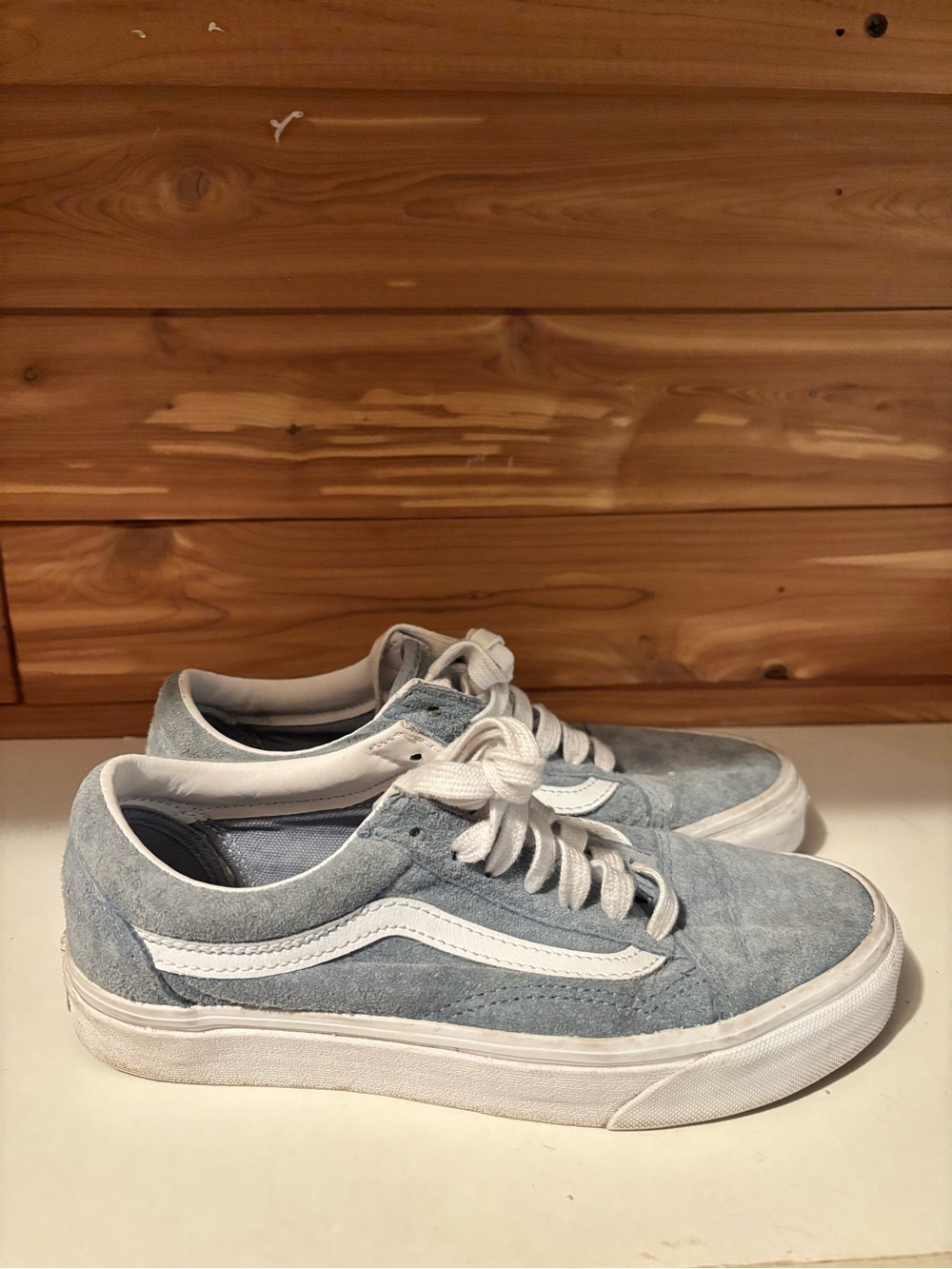 Van’s Light Blue Suede Low-Top Men's Sneakers